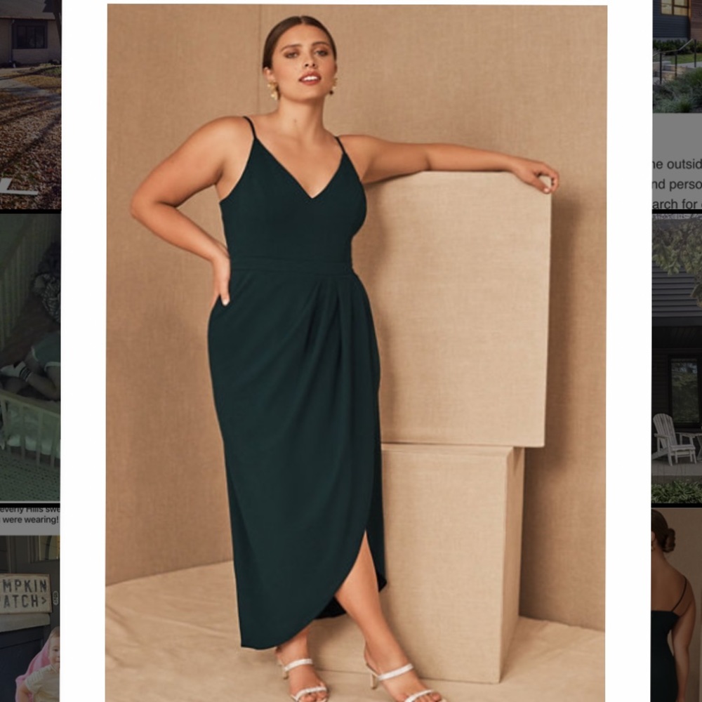 BHLDN Caron Dress in Emerald size 6